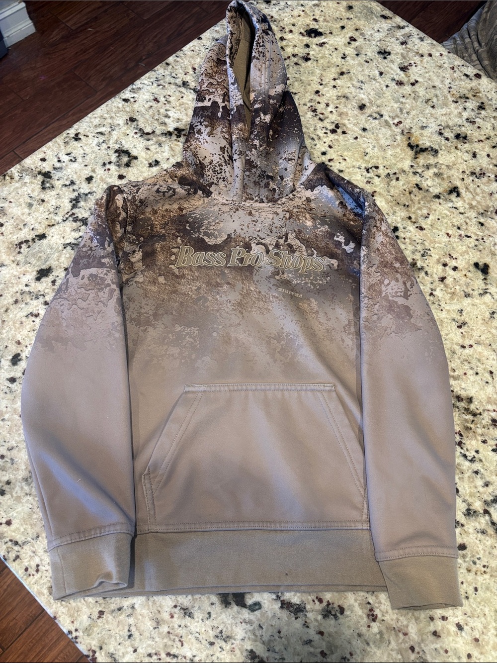 Bass Pro Shops Taupe and Brown Camo Fade Pullover Hoodie